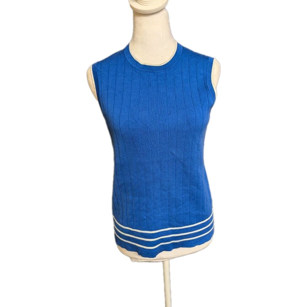 Pendleton Sweater Vest Women's Sz XS Cornflower Blue Preppy Academia Silk Blend